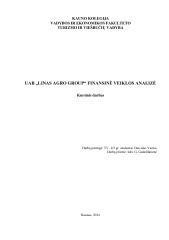 Uab „Linas Agro Group“ finansinė veiklos analizė 1