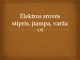 Elektros srovės stipris, įtampa, varža fizikos skaidrės