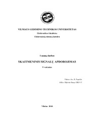 Skaitmeninių signalų apdorojimas Nr. 9 1