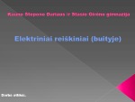Elektriniai reiškiniai buityje 1