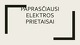Paprasčiausi elektros prietaisai skaidrės