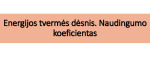 Energijos tvermės dėsnis 1