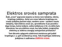 Elektros srovės stipris, įtampa, varža apibendrinimas 2