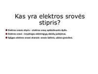 Elektros srovės stipris, įtampa, varža apibendrinimas 3