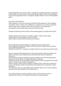 Elektromagnetai ir jų veikimas konspektas 1