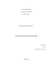 Skysčių klampos tyrimas stokso būdu 1