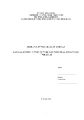 Radijas, radijo aparatų veikimo principas, praktiniai taikymai 1