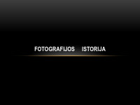 Fotografijos isorija 1