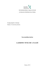 Lazeriniu nivelyru analizė 1
