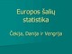 Europos šalių statistika Čekija, Danija ir Vengrija