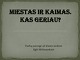 Miestas ir kaimas: kas geriau?