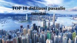 TOP 10 didžiausi pasaulio miestai 1