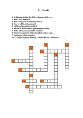 Kryžiažodis iš geografijos 1