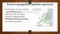 Lietuvos geografinės padėties ypatumai 2