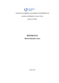 Miesto funkcinių zonų rūšys 1
