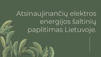 Atsinaujinančių elektros energijos šaltinių paplitimas Lietuvoje 1