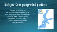 Baltijos jūros geografinės padėties pristatymas 2