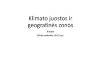 Klimato juostos ir geografinės zonos 1