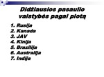 Didžiausios pasaulio valstybės pagal plotą 3