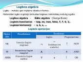 Loginiai kompiuterio veikimo pagrindai 3