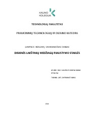 Diskinės lakštinių medžiagų pjaustymo staklės 1