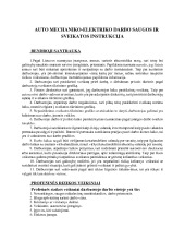 Auto mechaniko - elektriko darbo saugos ir sveikatos instrukcija 1