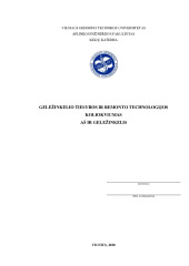Geležinkelio tiesybos ir remonto technologijos koliokviumas: aš ir geležinkelis 1
