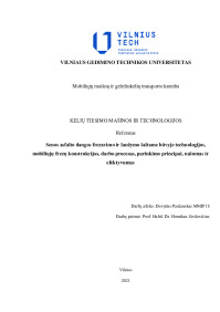 Senos asfalto dangos frezavimo ir laužymo šaltame būvyje technologijos, mobiliųjų frezų konstrukcijos, darbo procesas, parinkimo principai, našumas ir efektyvumas 1