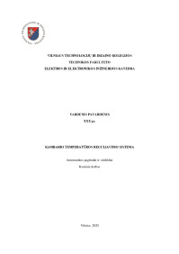 Kambario temperatūros reguliavimo sistema 1