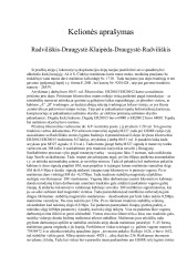 Kelionės aprašymas dubleriui Radviliškis - Klaipėda 1