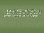 Lietuvos respublikos konstitucija pristatymas 2