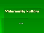 Viduramžių kultūra skaidrės 1