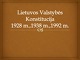 Lietuvos Valstybės Konstitucija 