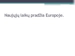 Naujųjų laikų pradžia Europoje 1