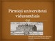 Pirmieji universitetai viduramžiais