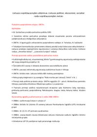 Lietuvos nepriklausomybės atkūrimas konspektas 1