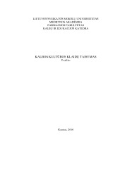 Lietuvių kalbos projektinis darbas Kalbos kultūros klaidų taisymas 1