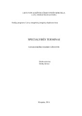 Laivų energetinių įrenginių eksploatavimas specialybės terminai 1