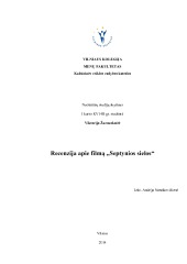 Filmo Septynios sielos recenzija 1