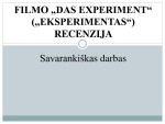 Filmo „Das experiment“ - Eksperimentas recenzija 1