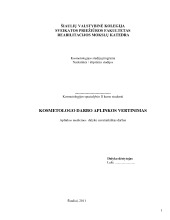 Kosmetologo darbo aplinkos vertinimas 1