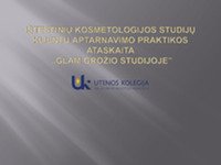 Klientų aptarnavimas kosmetologų praktikos pristatymas 1