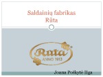 Saldainių fabrikas Rūta projektas 1