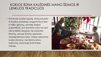 Kalėdų tradicijos ir valgiai Lietuvoje ir Lenkijoje 2