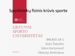 Sportininkų fizinis krūvis sporte 1