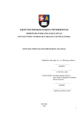 Kūno kultūros pamoka: asistento praktika globojant mentoriui 1