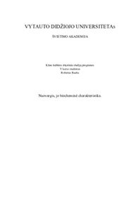 Nuovargis, jo biocheminė charakteristika 1