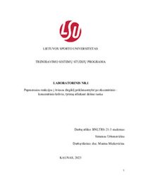 Paprastosios reakcijos į šviesos dirgiklį priklausomybė 1