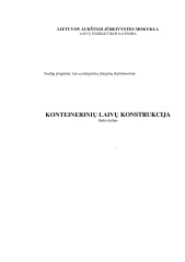 Konteinerinių laivų konstrukcija 1