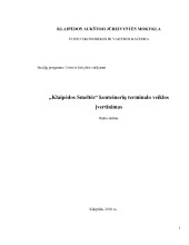 „Klaipėdos Smeltės“ konteinerių terminalo veiklos įvertinimas 1